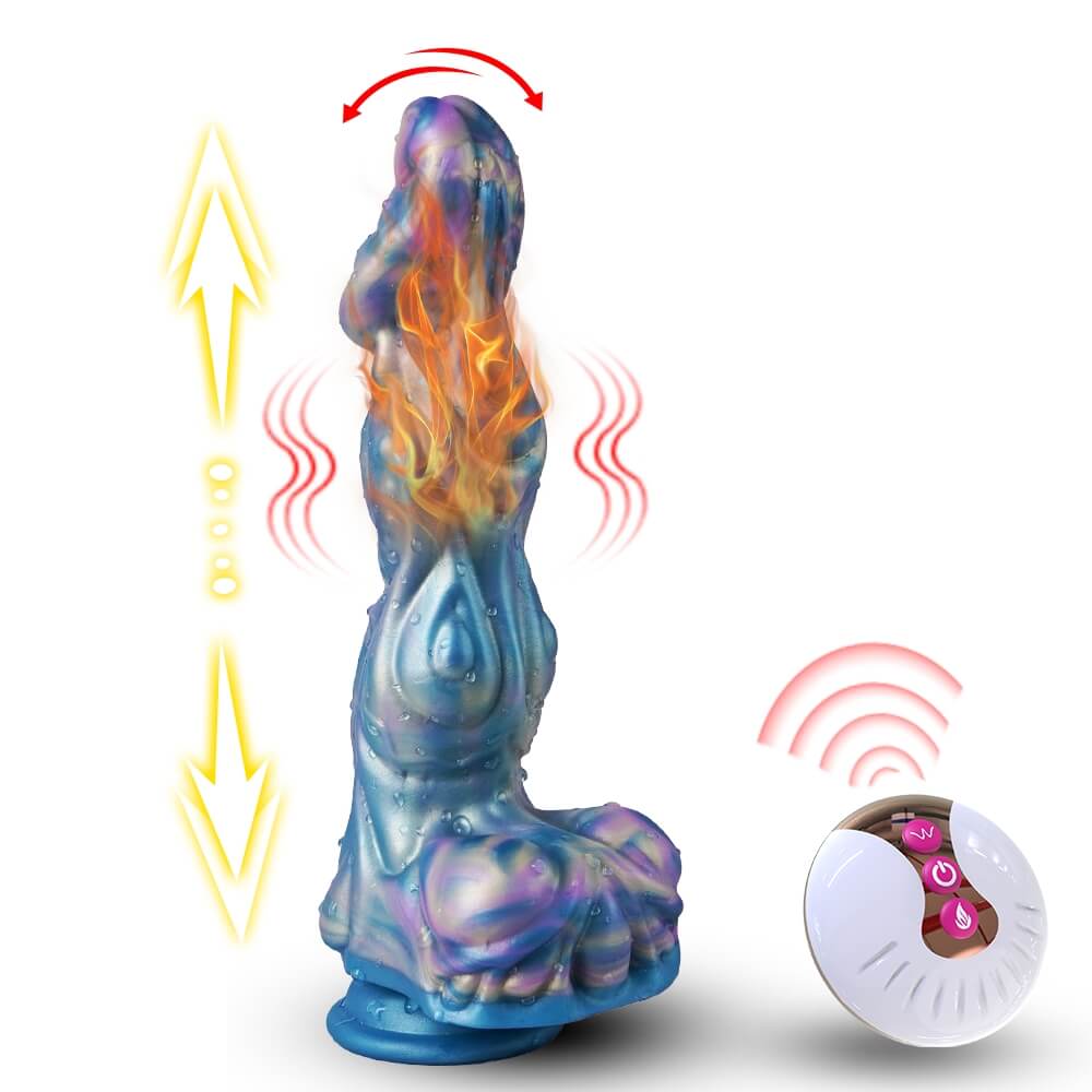remote control thrusting dildo Vibrating & Thrusting Remote Control Silicone Dildo