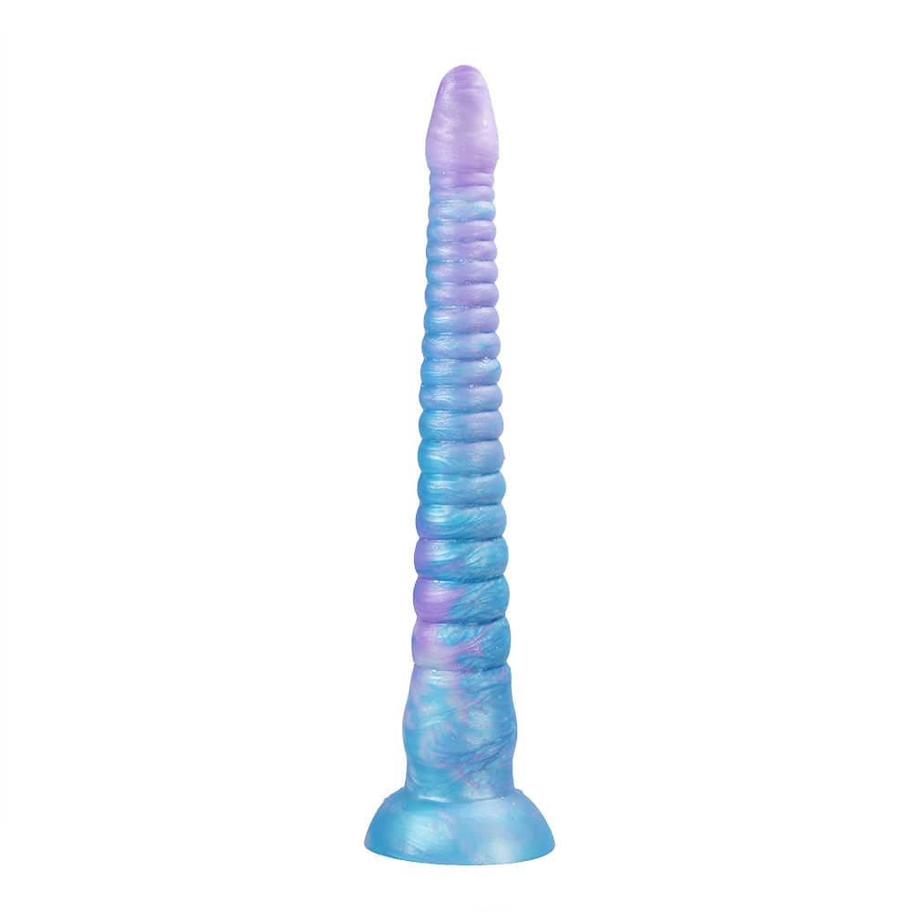 Dream 21 inch glow in the dark fantasy long tentacle dildo rear display.