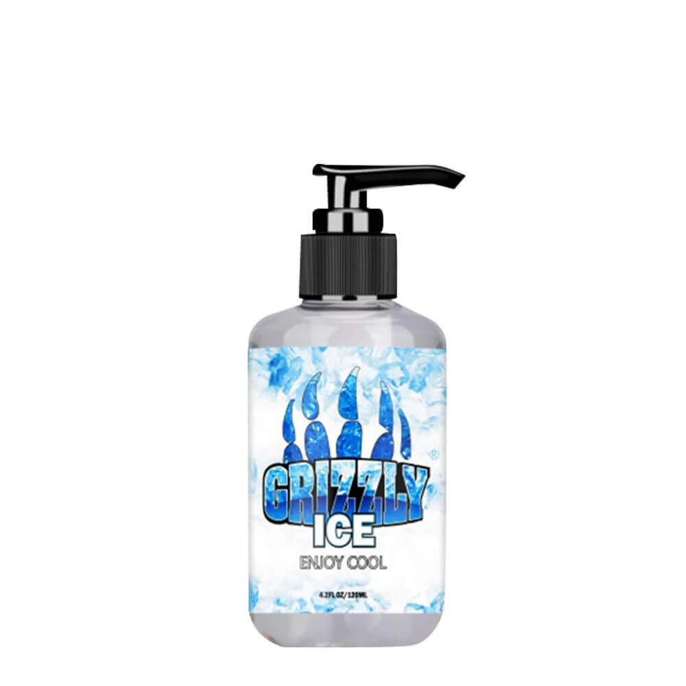 Grizzly cooling water based lubricant 4.2 oz on white background.