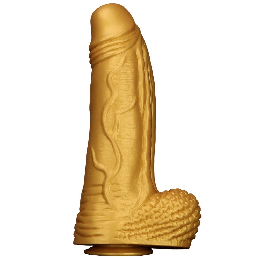 Gold Titan XL Realistic Dildo  15.3 Silicone Giant with Suction Base -  Tarisss Sex Toy Store