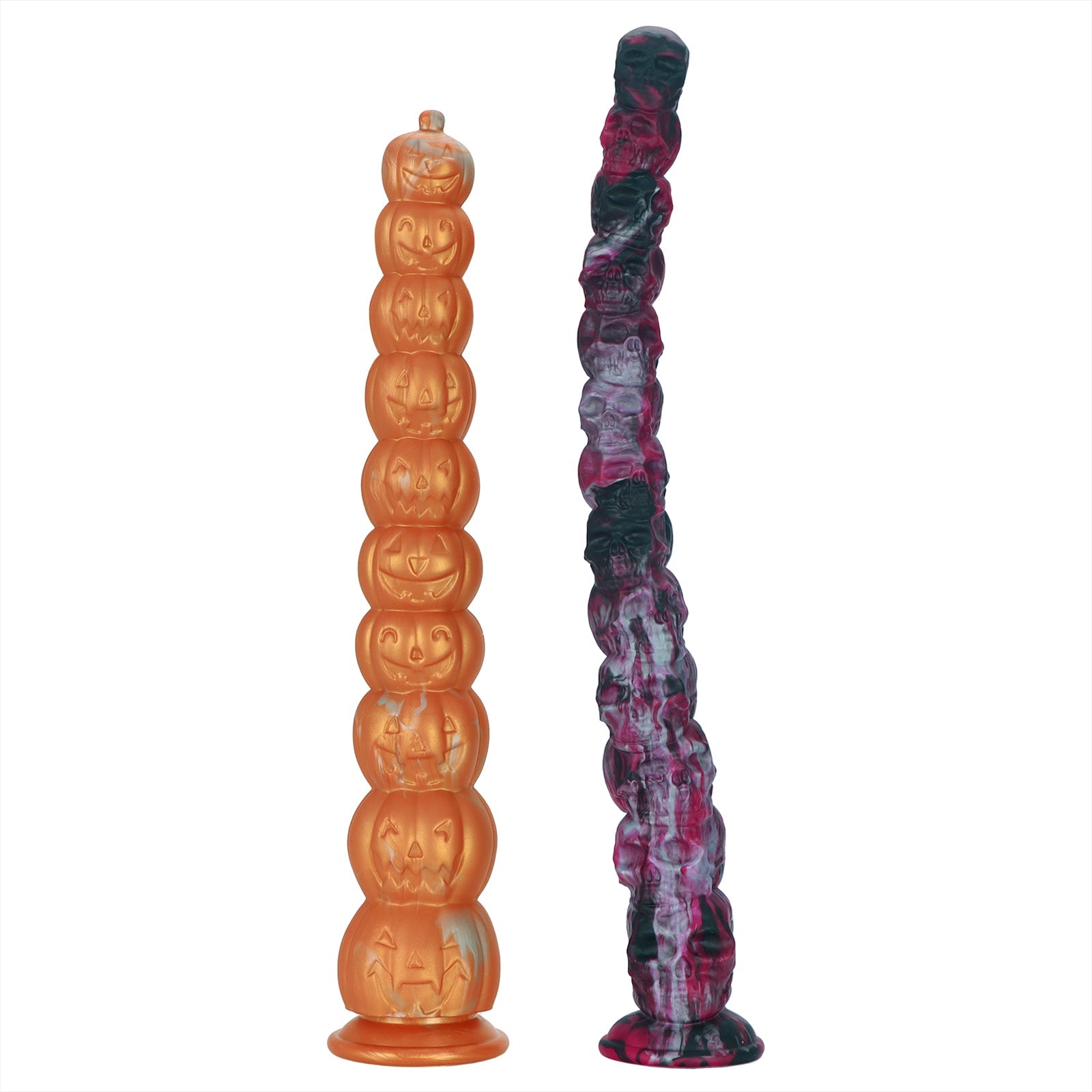 Halloween Pumpkin Bead Dildo & Crystal Textured Anal Stick