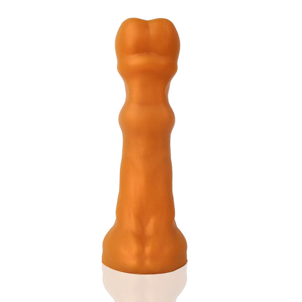 xxl analdildo TaRiss's Silicone Anal Dildo with Suction Cup Base Gold XXL 14.76 Inch