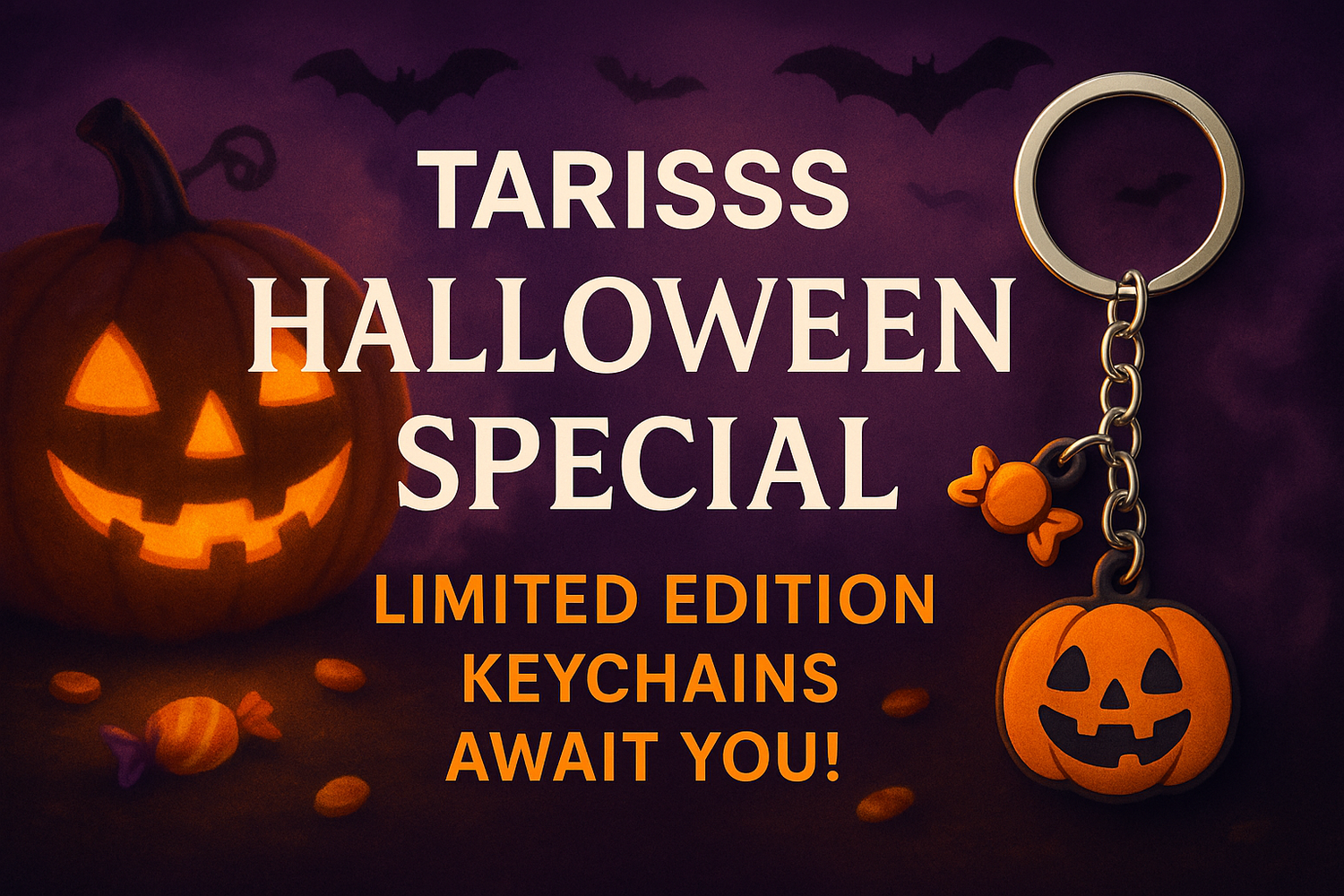 🎃 Tarisss Halloween Special: Limited Edition Keychains Await You!