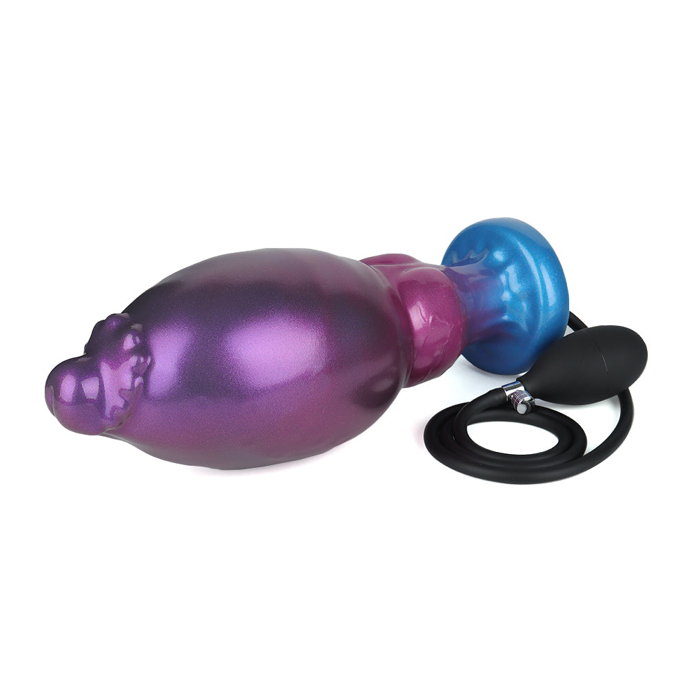 Inflatable Expanding Fantasy Dildo with Pump Thick Textured Silicone Dildo, 23cm Tarisss Sex Toy Store