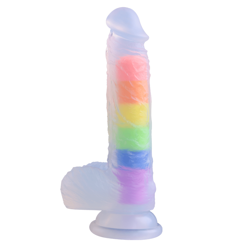 7.68 Inch Realistic Dildo with Rainbow Core - Tarisss Sex Toy Store