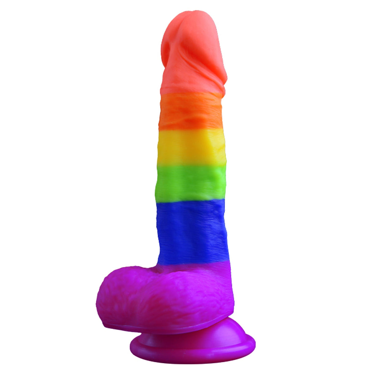 7.68Inch Multi - Color Silicone Suction Cup Dildo - Tarisss Sex Toy Store