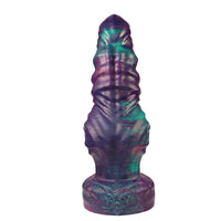 Bull demon 12 inch knotted fantasy monster dildo front view.