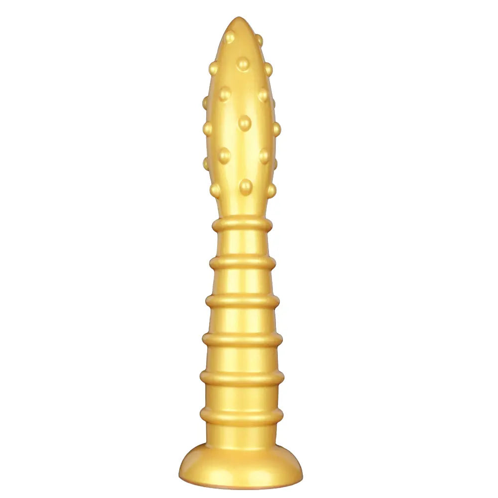 Aura Gold Anal Plug – Soft Silicone Fantasy Butt Plug with Smooth Bulb Shape Tarisss Sex Toy Store