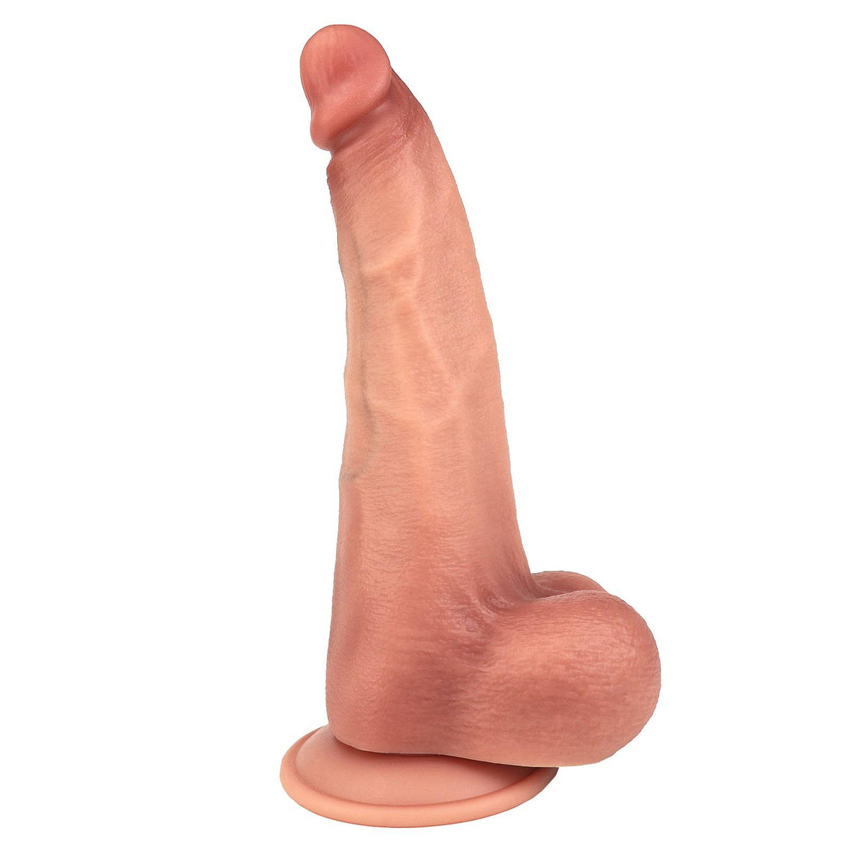 Jacob 12 inch extra long ultra realistic dildo on a white background.