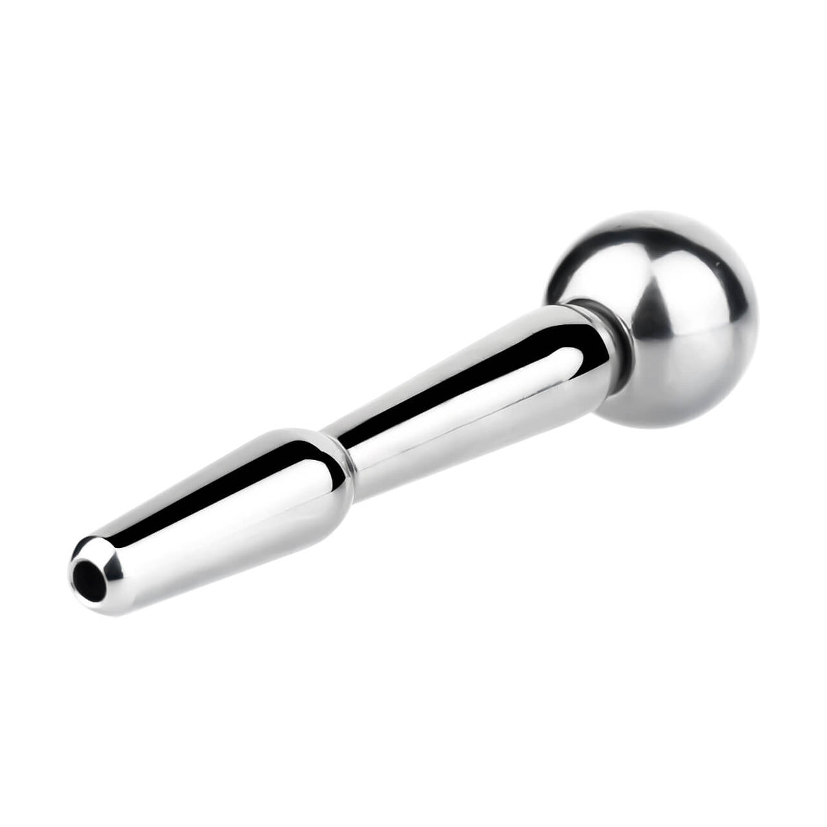 Maparon 2 inch small stainless steel urethral hollow penis plug displayed from a flat perspective on a white background.