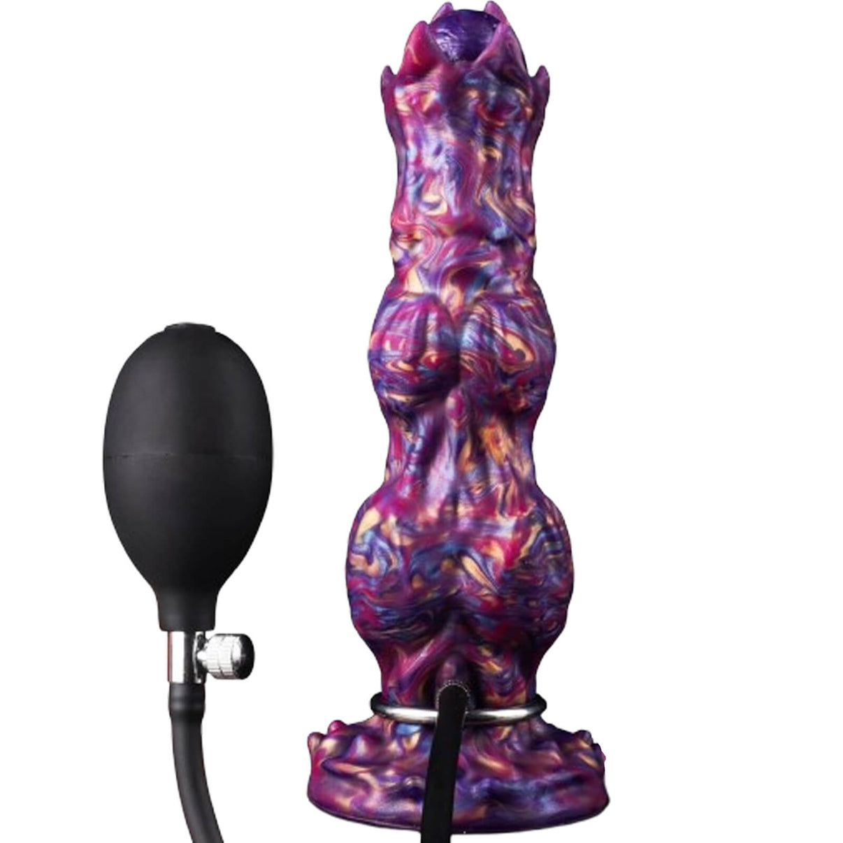 Maparon violet 10 inch monster knot fantasy ovipositor dildo on a white background.