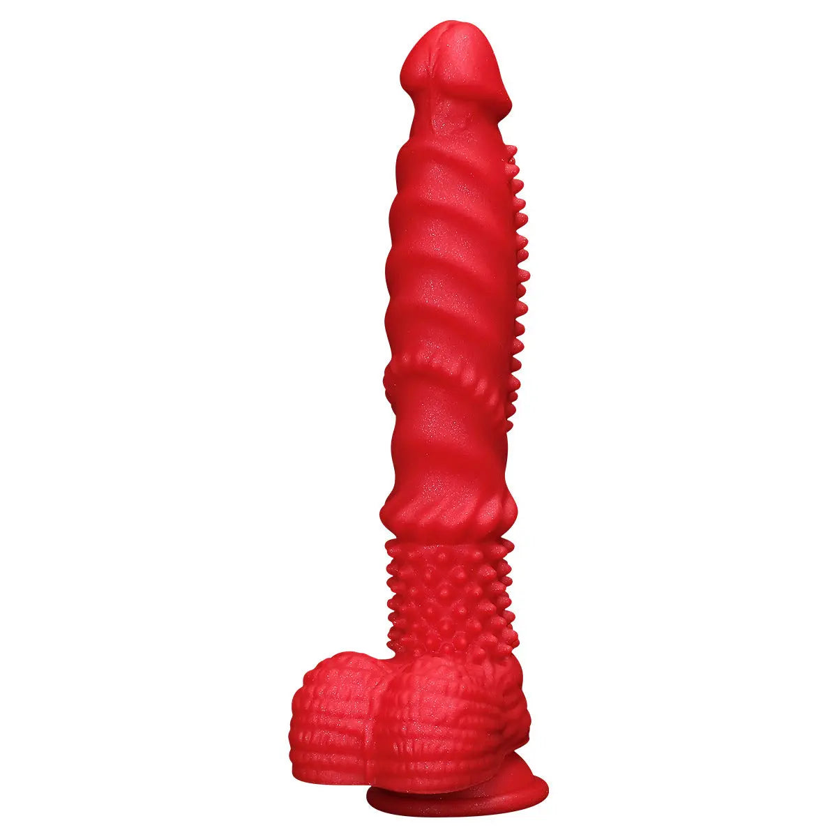 Red Thorn Fantasy Dildo – Bold Red Textured Adult Toy Tarisss Sex Toy Store