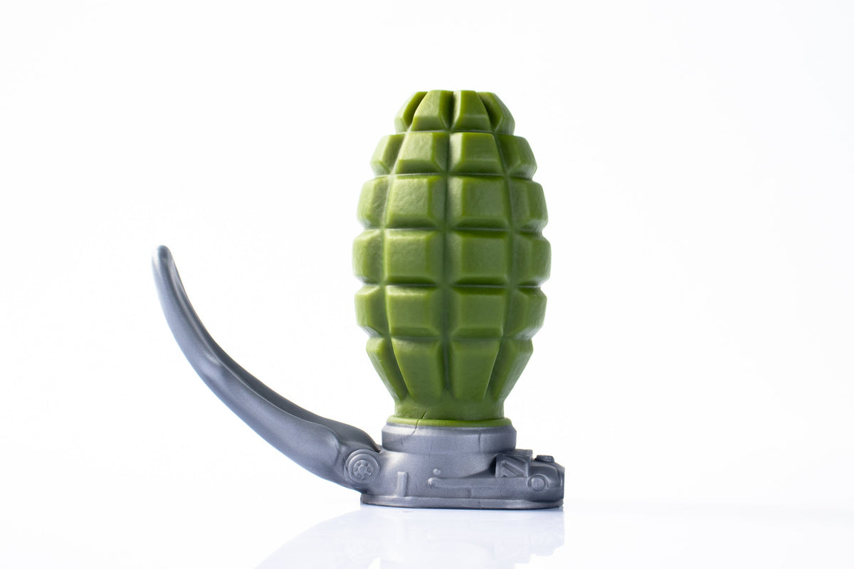 Grenade-Style Silicone Anal Plug with Wide Base Ribbed Textured Design S–L Sizes Tarisss Sex Toy Store