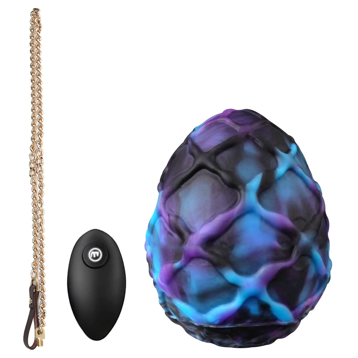 Fantasy Egg Vibrator – Colorful Textured Silicone Egg Toy with Remote Control & Chain Design Tarisss Sex Toy Store