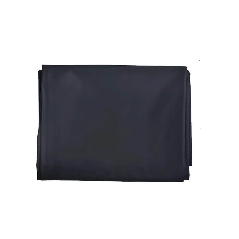 Sex black waterproof sheet on a white background.