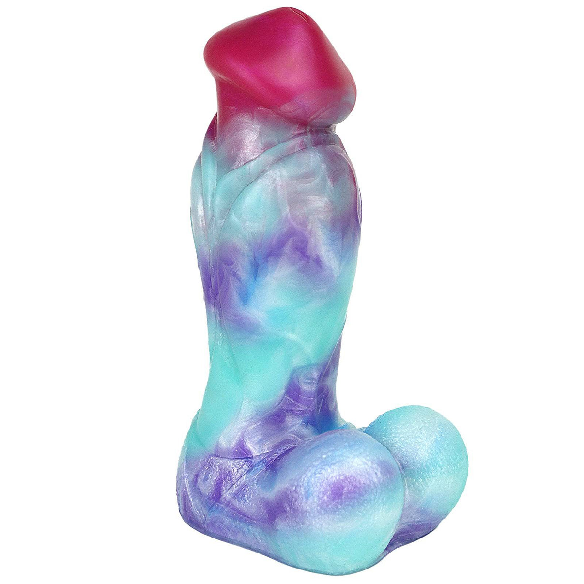 Snow wolf 9 inch fantasy wolf dildo in white background.
