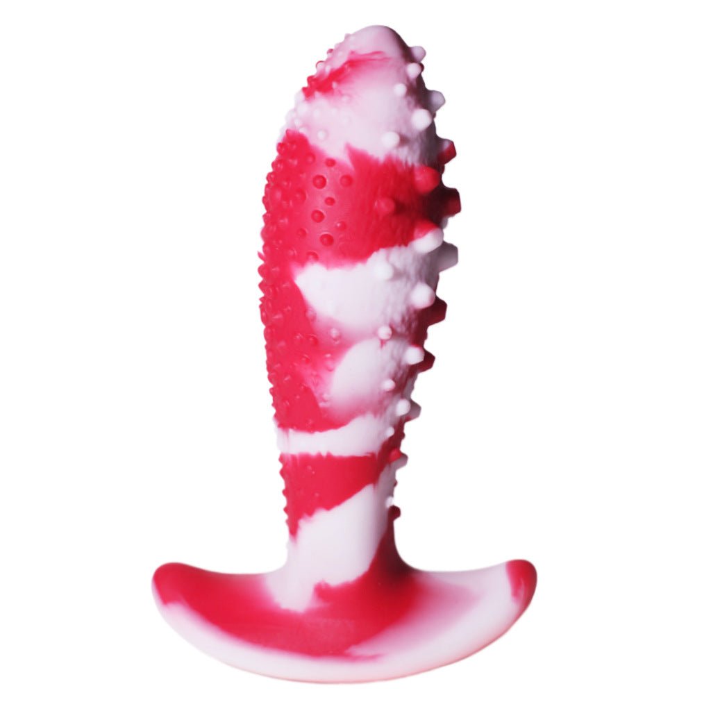 Color - Changing Soft Liquid Silicone Textured Anal Plug with Anchor Base - Tarisss Sex Toy Store