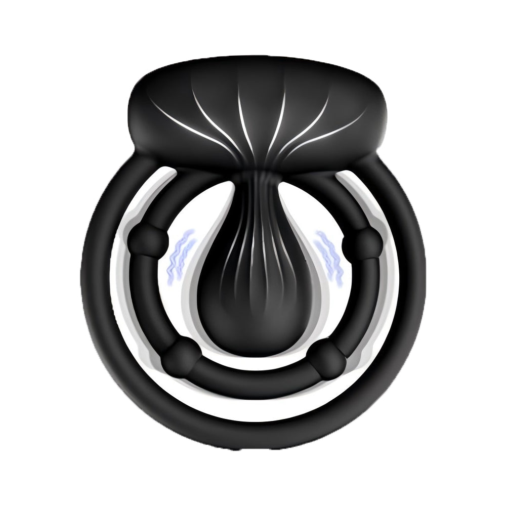 Electric penile ring double ring 10 - level vibration mode - Tarisss Sex Toy Store