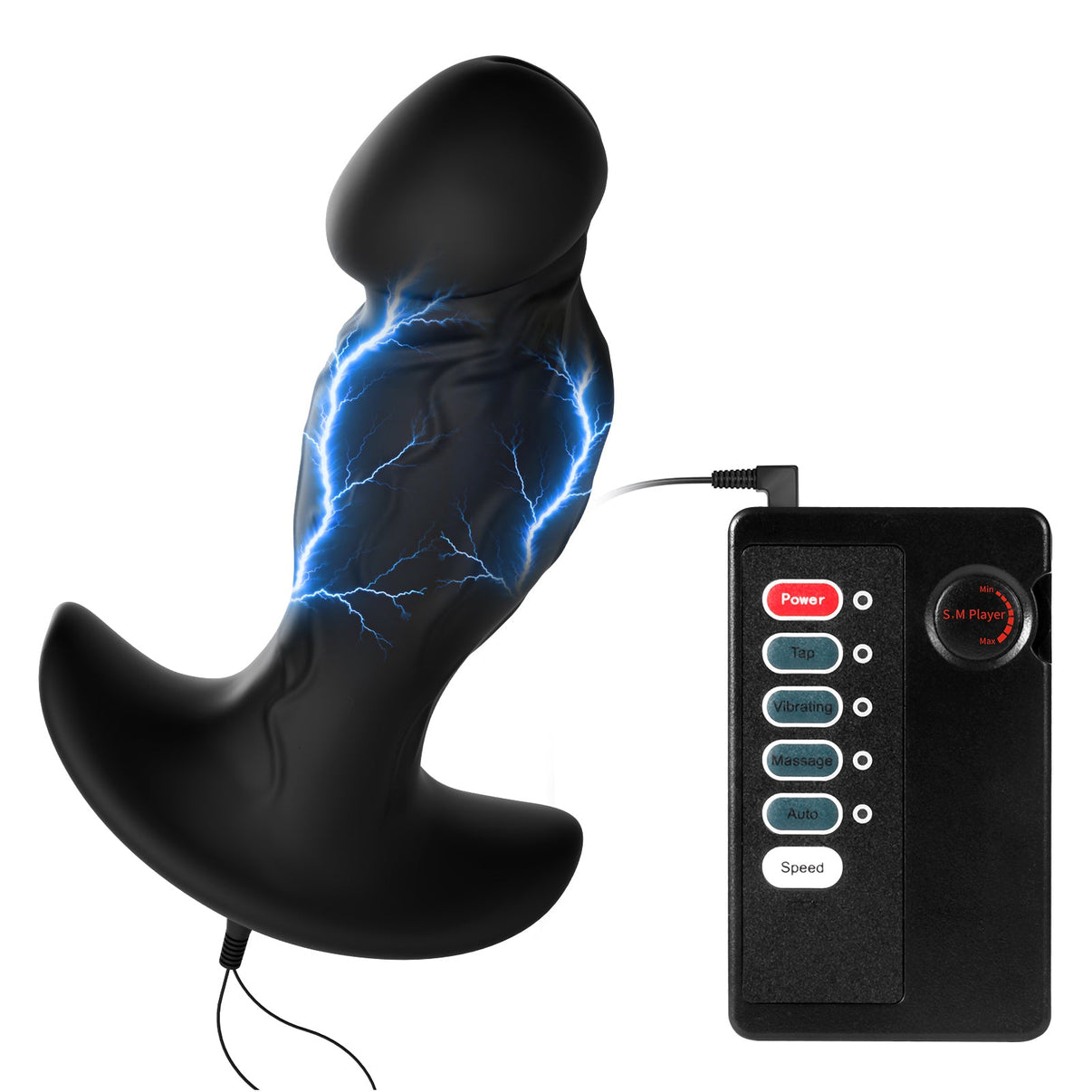 Electro - Stim Vibrating Prostate Massager with Remote Control - Tarisss Sex Toy Store