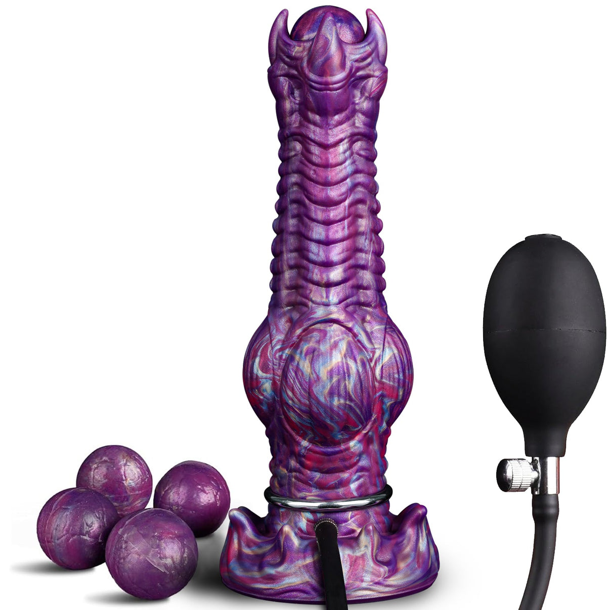 Fantasy Dragon Silicone Dildo with Inflation Pump - Tarisss Sex Toy Store