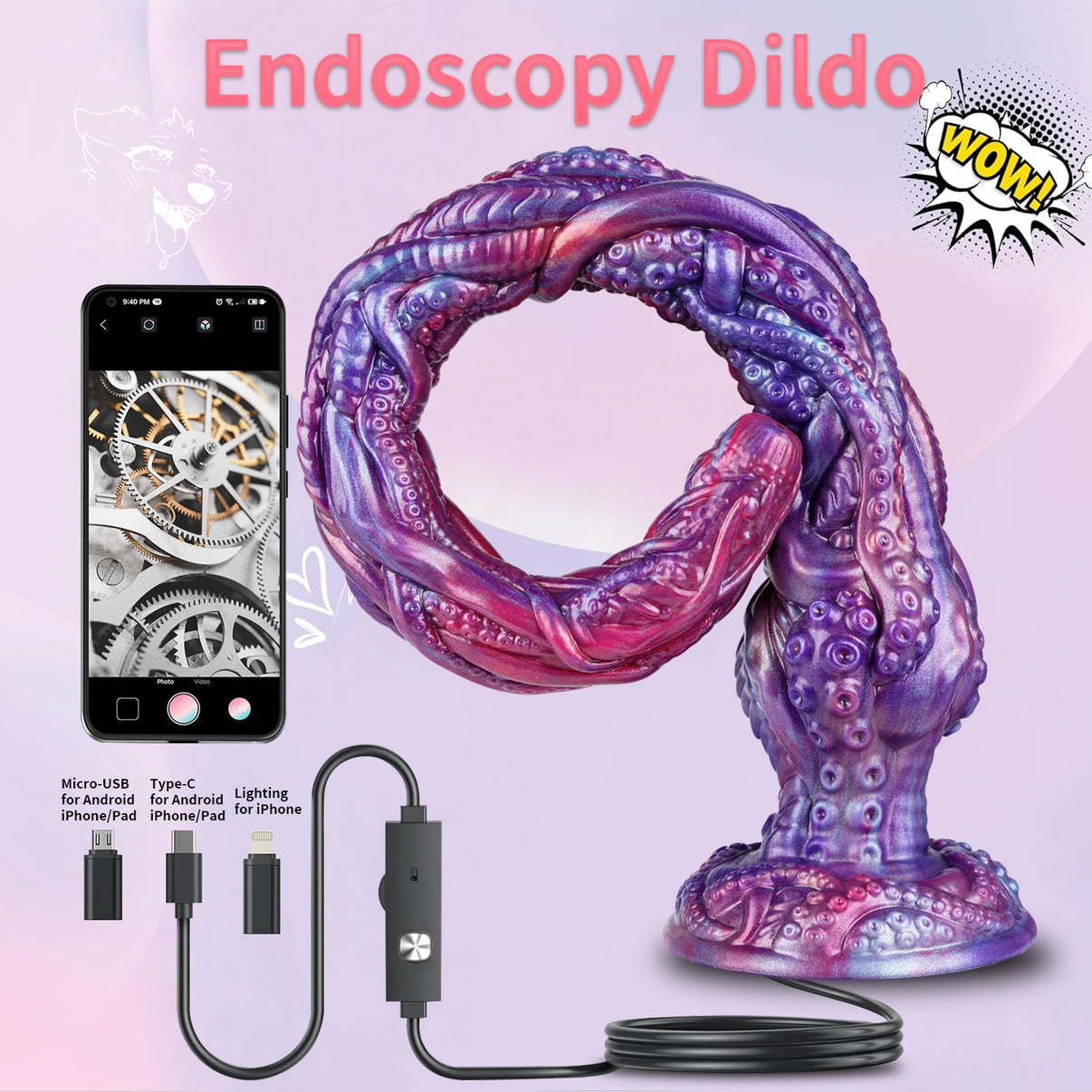 Fantasy Tentacle Endoscopy Dildo - Tarisss Sex Toy Store
