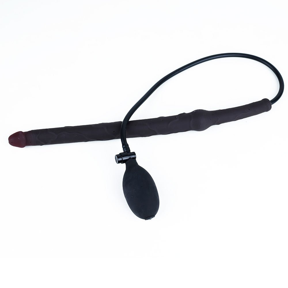 Flexible Silicone Inflatable Anal Dildo with Hand Pump & Bulb Tip - Tarisss Sex Toy Store