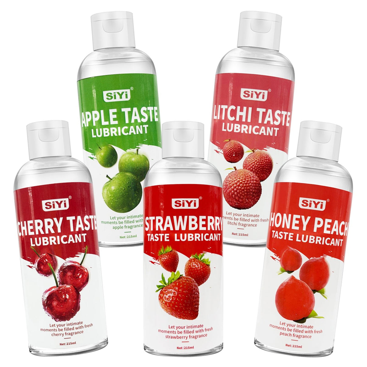 Fruity Flavored Lubricant Variety Pack – 5 Flavors (Apple, Strawberry, Cherry, Honey Peach, Lychee - Tarisss Sex Toy Store