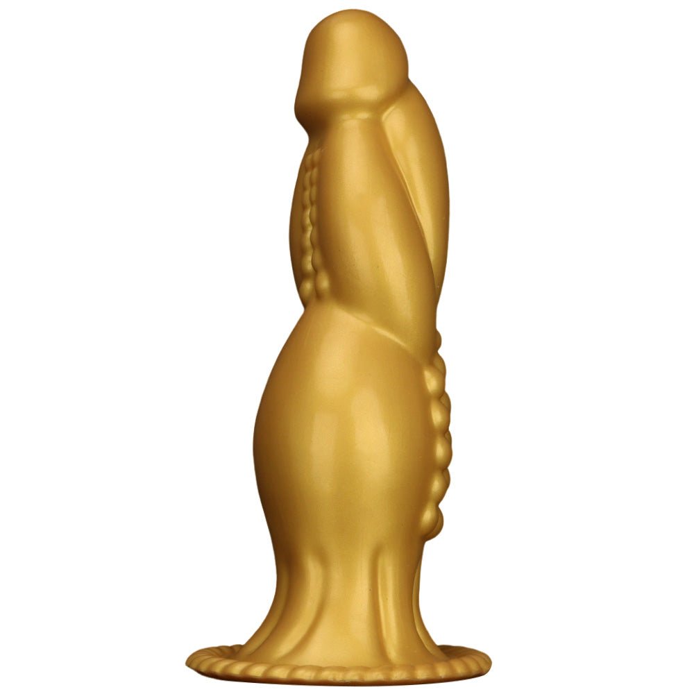 Golden Leviathan Fantasy Dildo – 13.3" Giant Silicone Toy with Suction Base - Tarisss Sex Toy Store