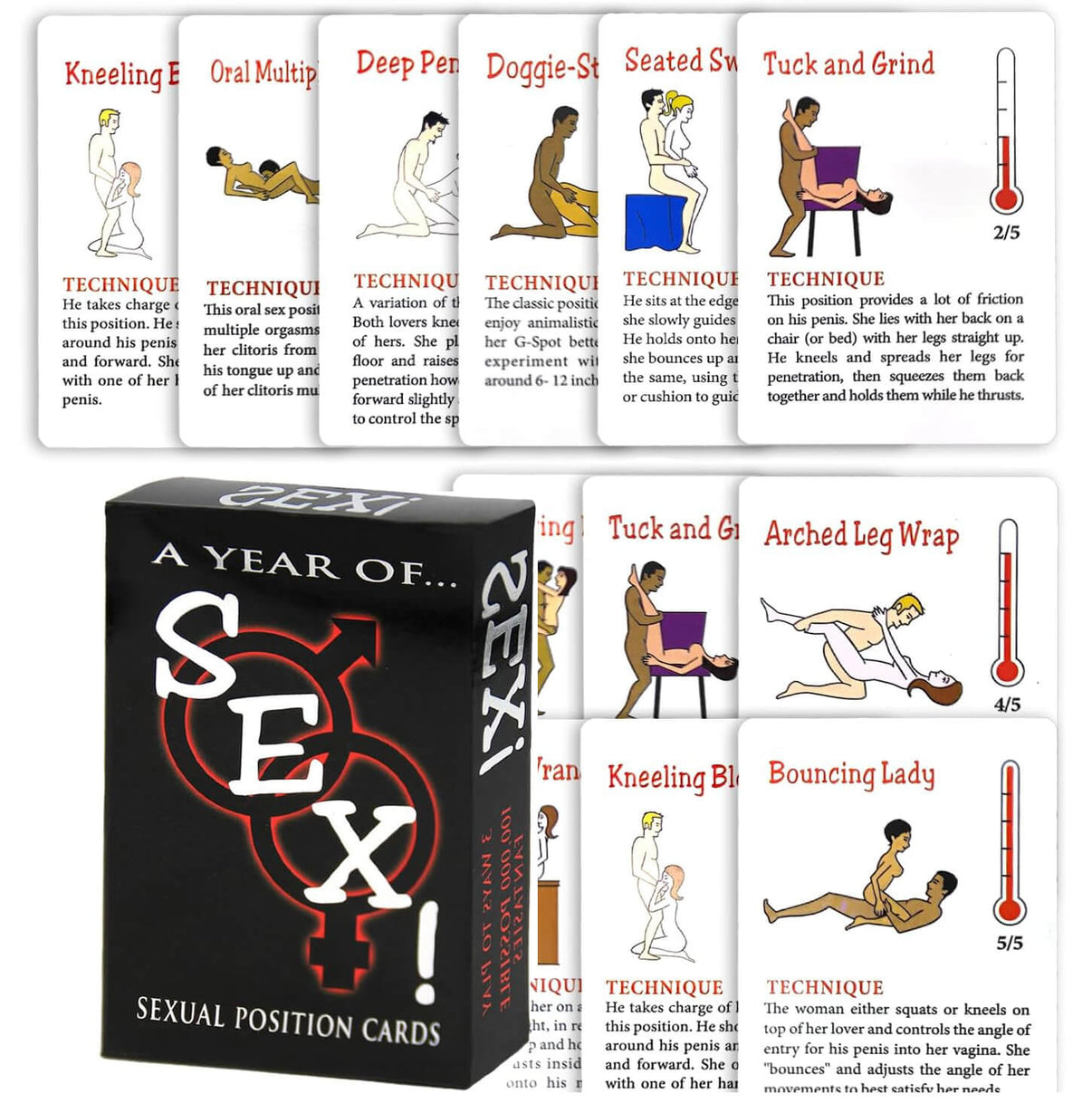 MAPARON 52 Sexy Positions Couples Poker Game Sexual Position Card Deck - Tarisss Sex Toy Store