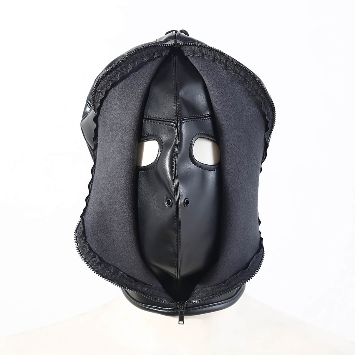 MAPARON Leather Head Masks Hood Mask Bondage Adult BDSM Cosplay - Tarisss Sex Toy Store