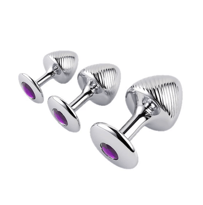 Metal Butt Plug Trio Set – Polished Silver Finish（Color Send At Random） - Tarisss Sex Toy Store