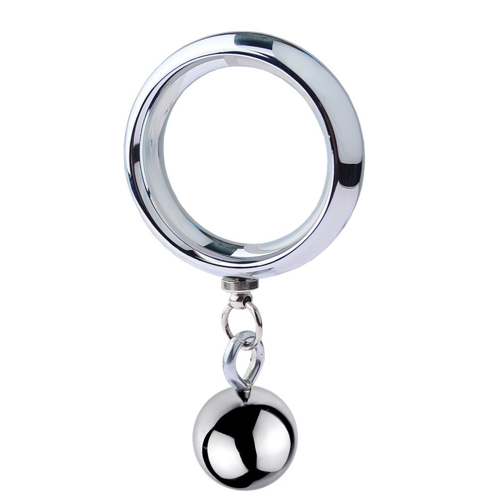 Metal Weighted Cock Ring with Balls - Tarisss Sex Toy Store