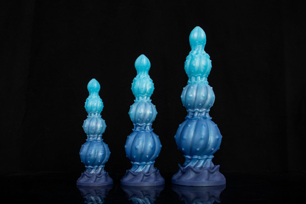 Neptune Spire Multi - Segment Fantasy Plug Dual - firmness Design (firm base, soft body) - Tarisss Sex Toy Store