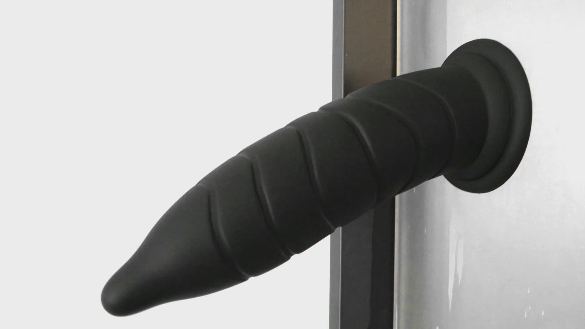 Tress 14 inch black thick butt plug dildo video.