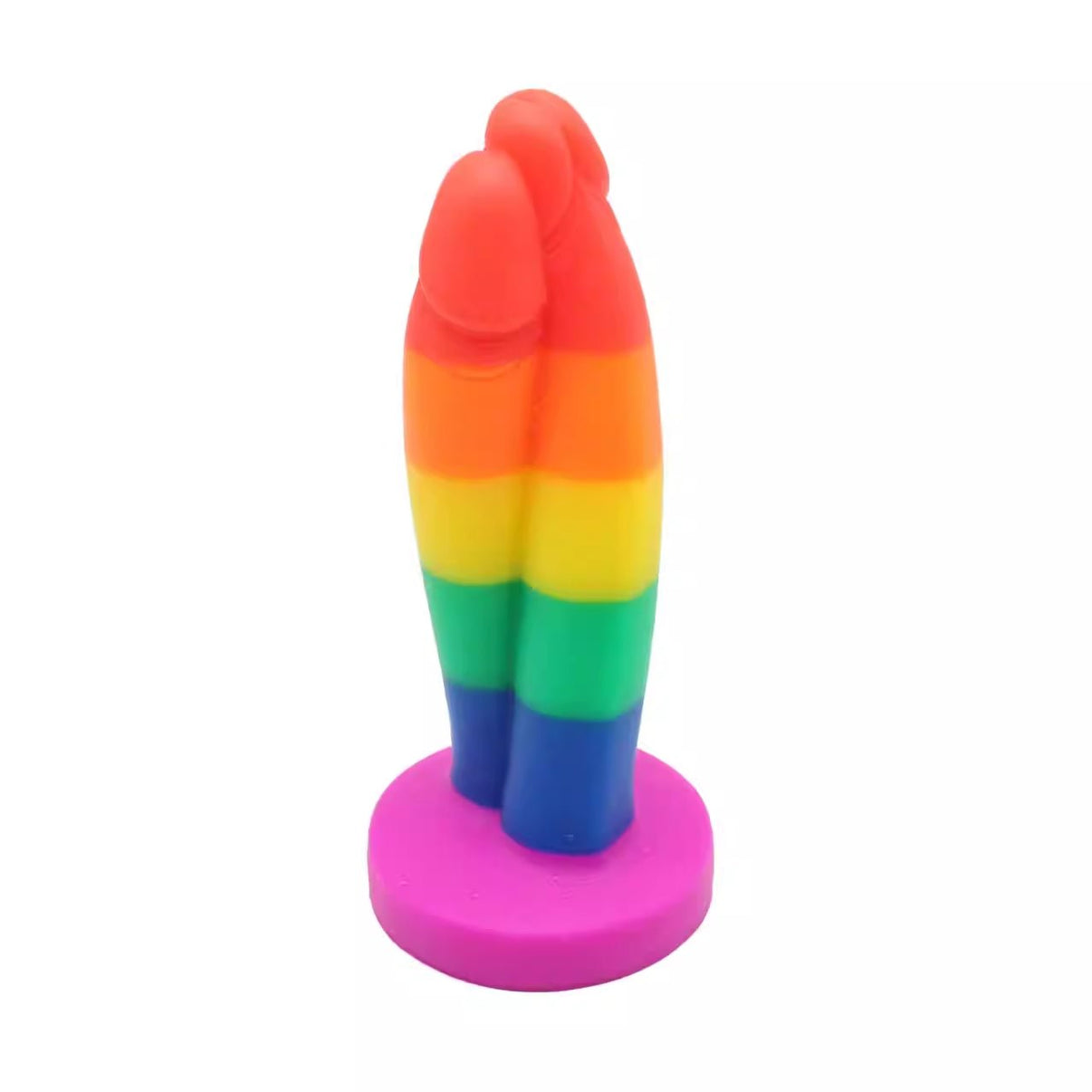 Realistic Double - Shaft Silicone Dildo with Rounded Head & Strong Suction Base - Tarisss Sex Toy Store