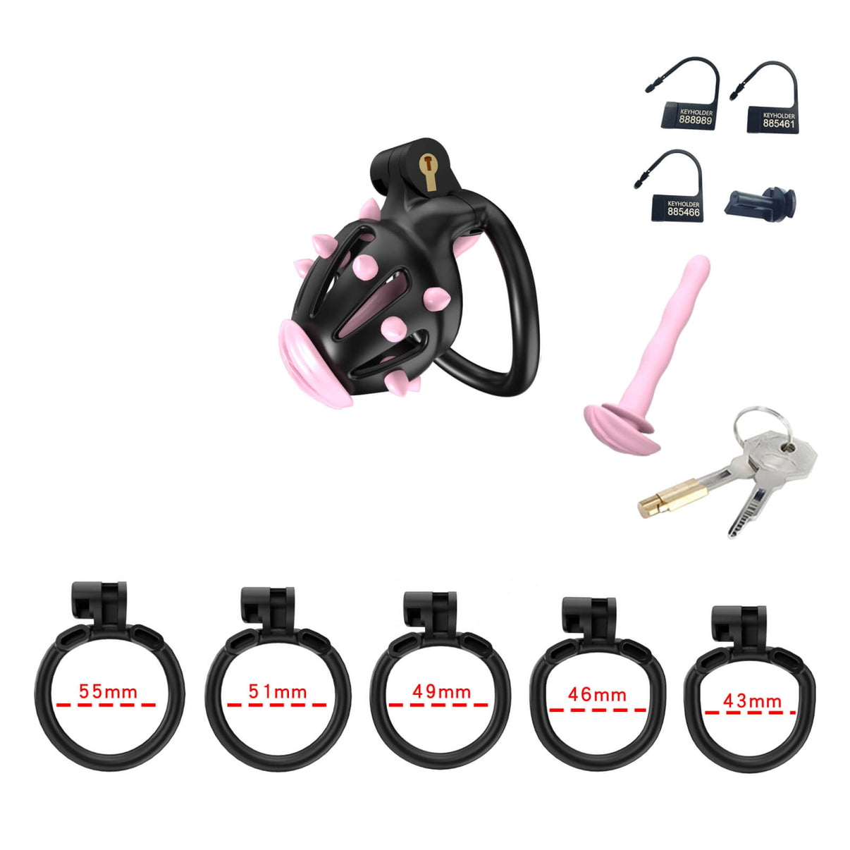 Resin Cobra Male Chastity Cage with Urethral Rod - Tarisss Sex Toy Store