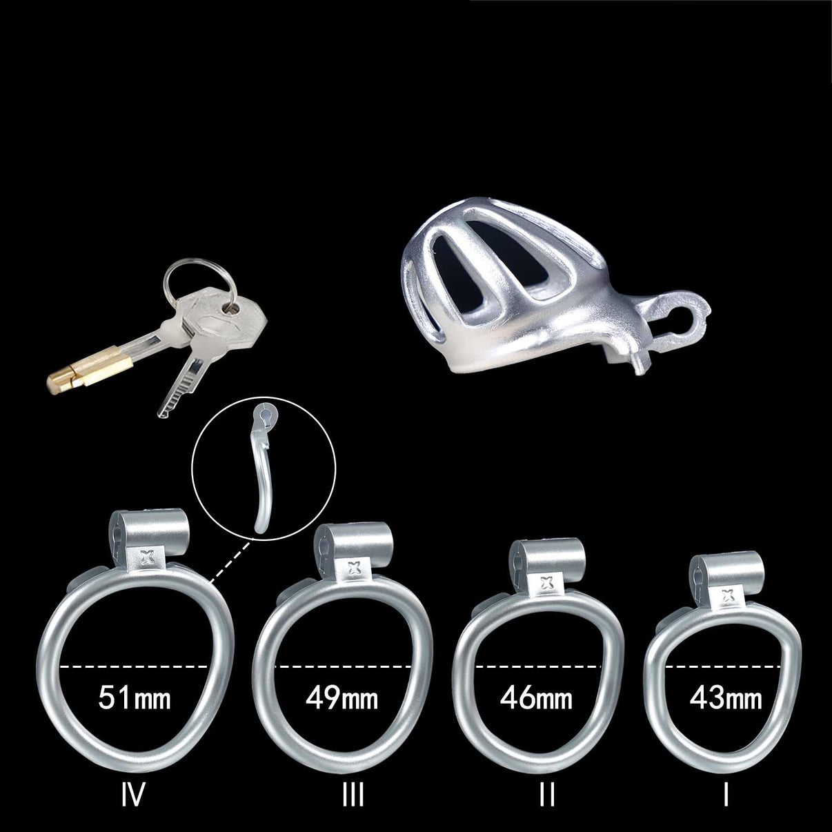 Silver Resin Cobra Male Chastity Cage - Tarisss Sex Toy Store