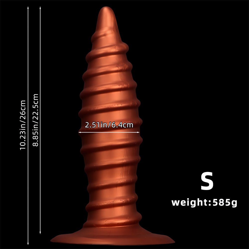 Spiral Textured Dildo with Suction Base - Tarisss Sex Toy Store