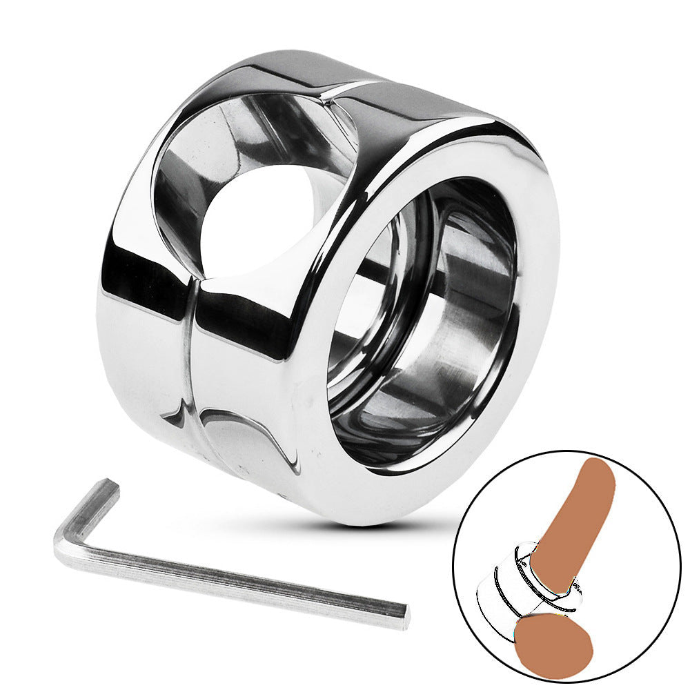 Stainless Steel Adjustable Weight Ring – Ball Stretcher & Locking Design - Tarisss Sex Toy Store