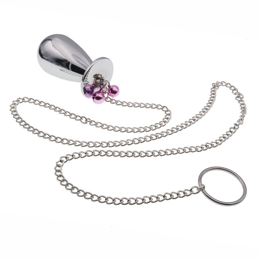 Stainless Steel Jewel Anal Plug with Chain & Ring - Tarisss Sex Toy Store