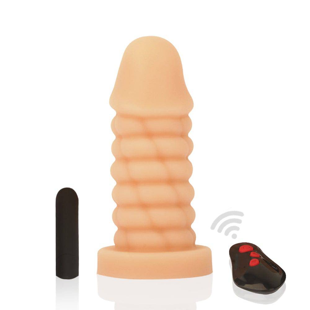 TaRiss's® Smart Silicone Dildo with Vibrator Vibrator with 10 Vibration Modes Plug with Suction Cup Design Beige - Tarisss Sex Toy Store