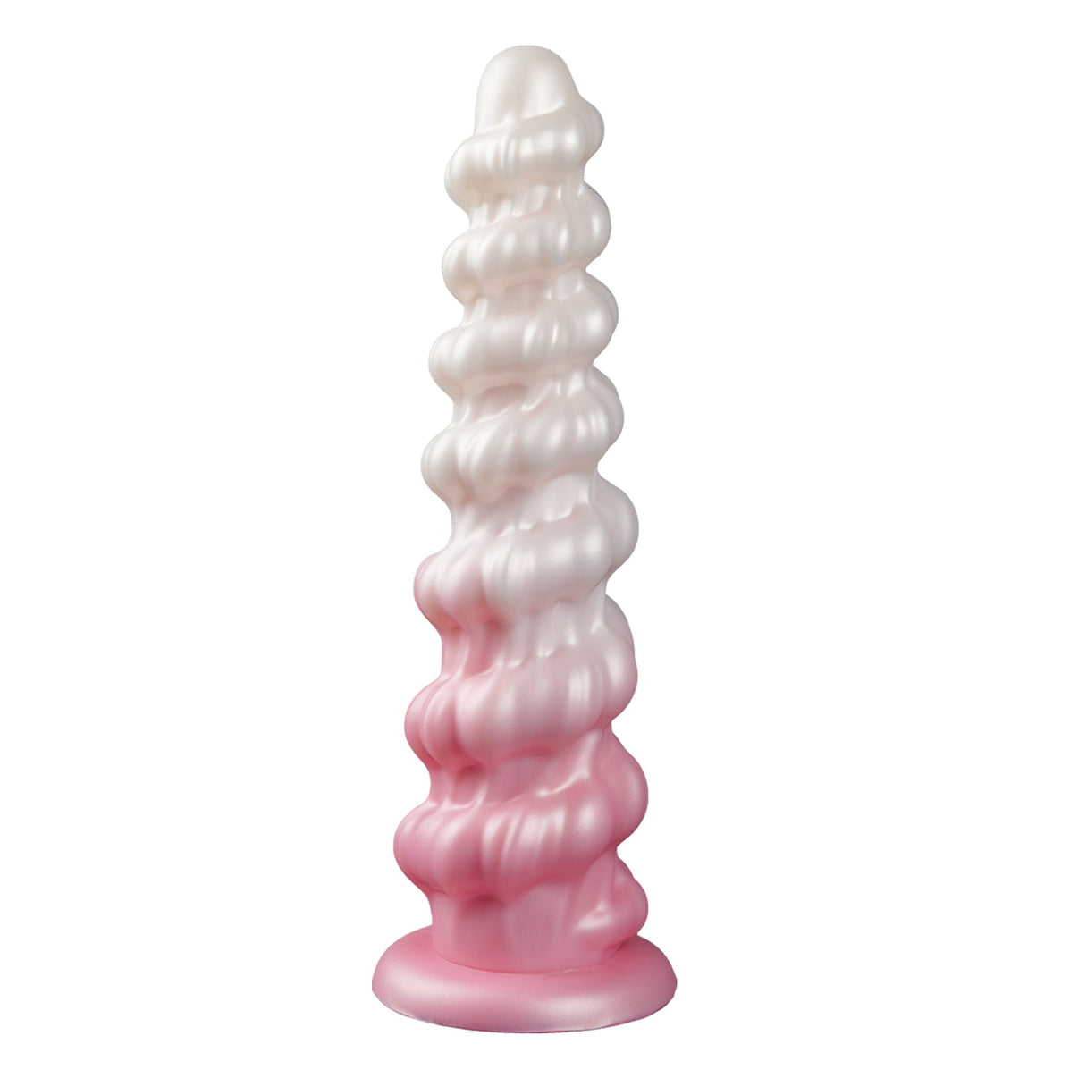 The Spire Dual-Tone Silicone Dildo in Pink/Blue/White Gradient - Tarisss Sex Toy Store