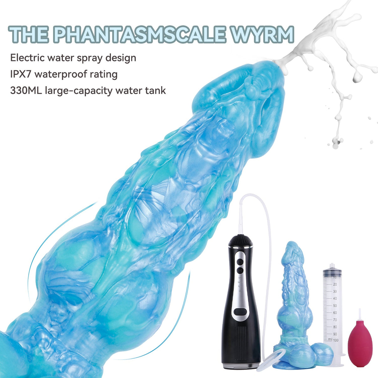 Water Squirting Dildo 3-in-1 Liquid Spraying Fantasy Sex Toy - Tarisss Sex Toy Store