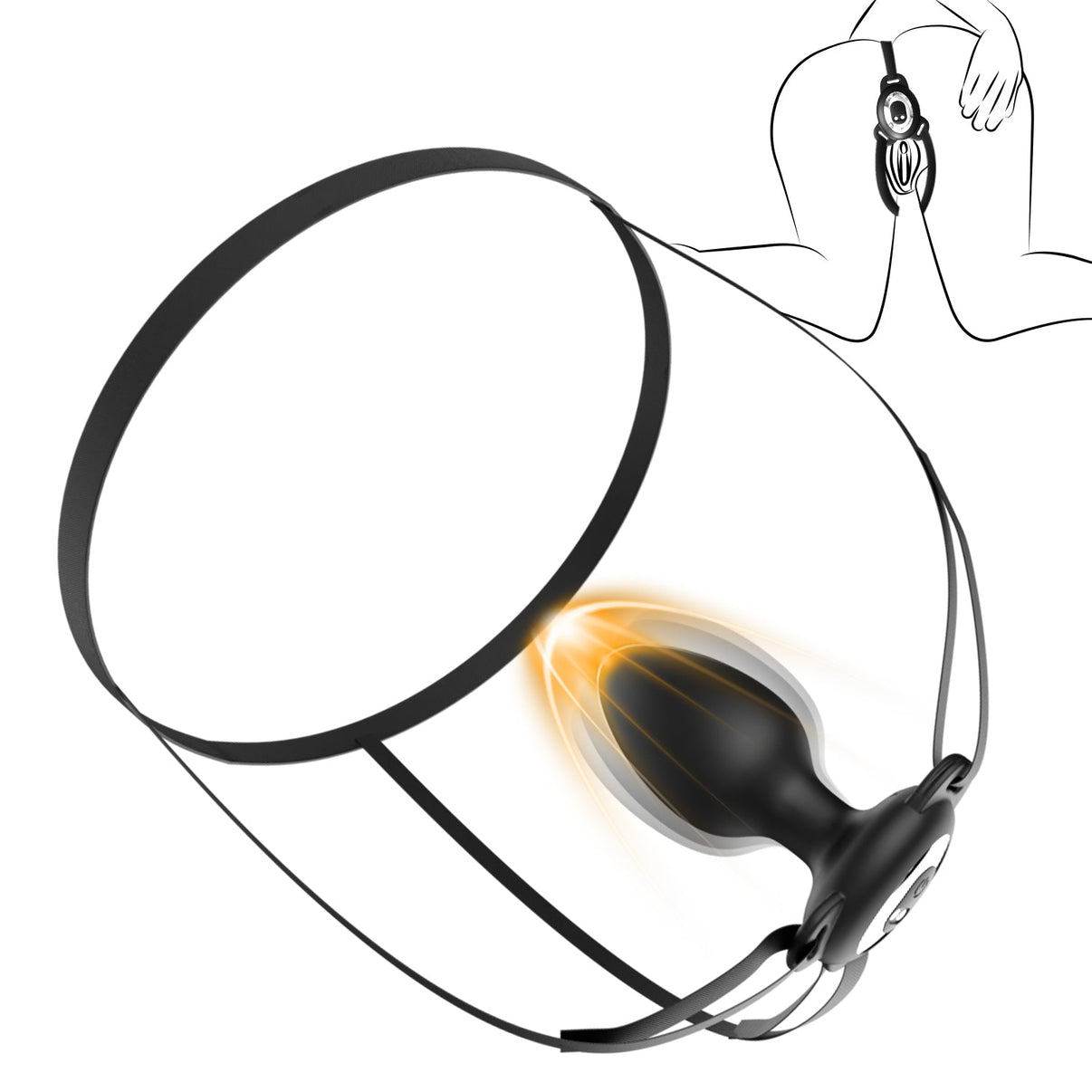 Wearable Prostate Massager Plug – App - Controlled Vibrating Anal Plug with Adjustable Harness - Tarisss Sex Toy Store